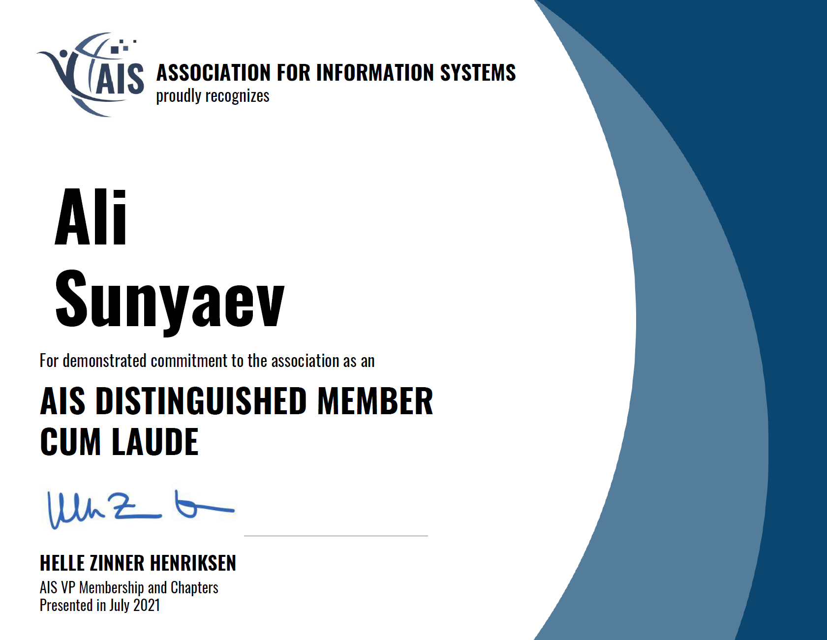 AIS Certificate